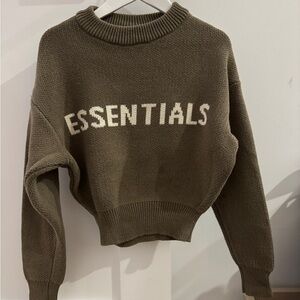 FEAR OF GOD ESSENTIALS
Kids Taupe Knit Sweater Size 4-5Y